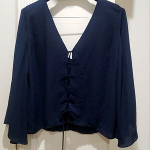 Size Large Blue Zara Blouse